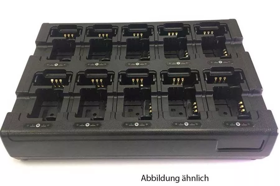 10+10-Stationen Ladegerät inkl. Adapter für Motorola MTP6650, MXP600