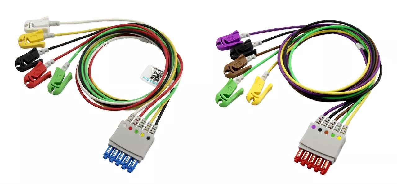 2x 5-adrige EKG Kabel wie Philips M1978A