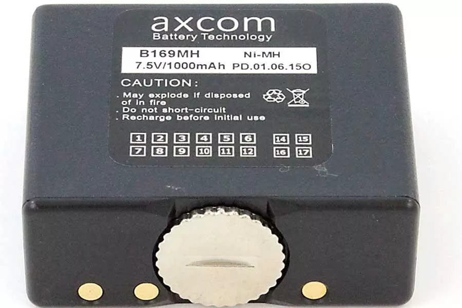 Akku für Bosch HFG89, HFG169, HFG459, CHIP T, FUG11B, Detailansicht Rändelschraube