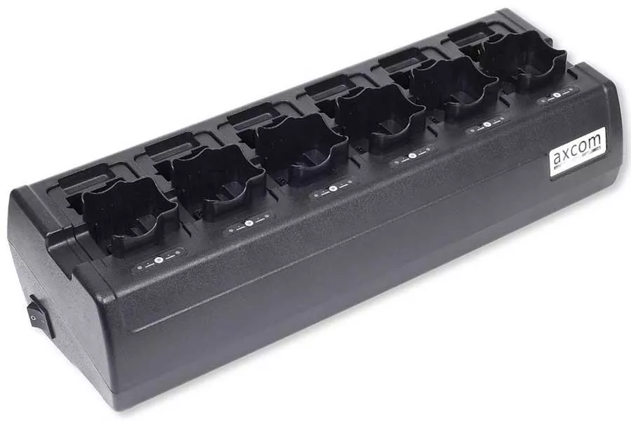 6+6-Stationen Ladegerät inkl. Adapter für Motorola R5, R7, DP3400, DP3600, DP2400, DP2600, DP2800, D