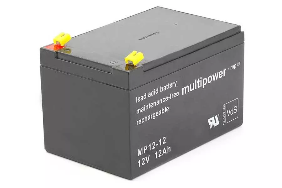 MULTIPOWER Bleiakku MP12-12 - 12V 12Ah (VDS) 4,8 mm Steckkontakte