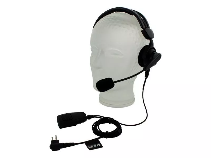 Überkopf-Headset mit Schwanenhalsmikro + kl. PTT-Taste für Motorola GP300, CP040, DP1400, R2, HYT TC