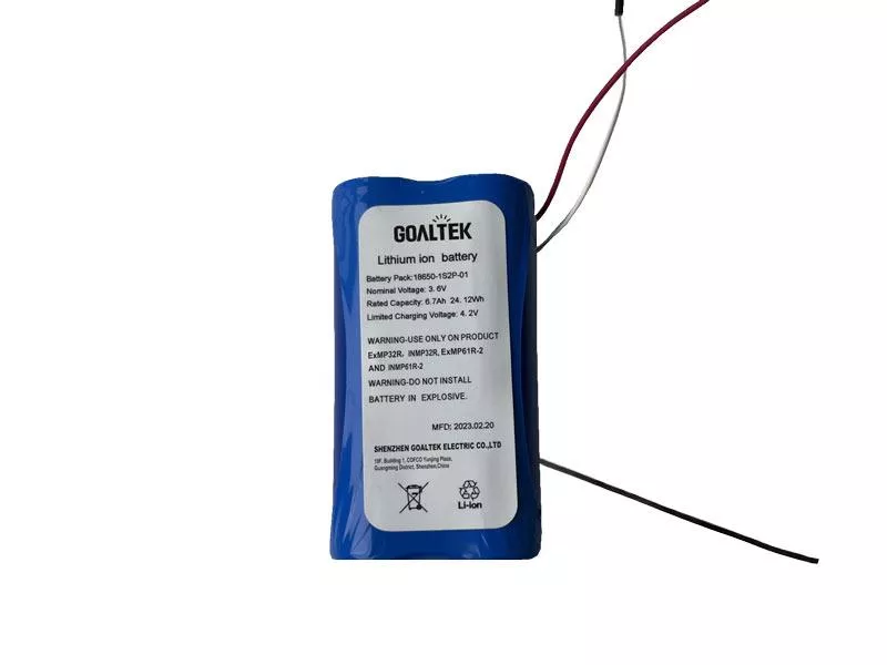 Li-Ion Akku-Pack für explosionsgeschütze LED-Handlampe EXMP32R 3,6V/6700mAh