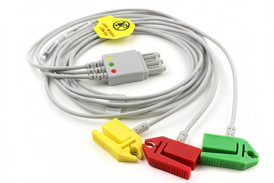 3-adriges EKG Kabel mit Clip, wie Philips M1672A