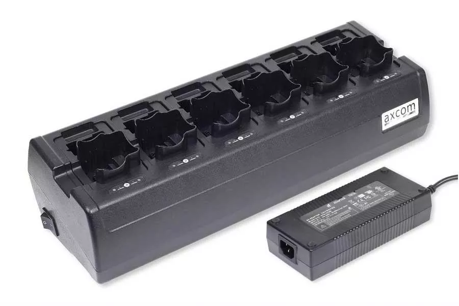6+6-Stationen Ladegerät inkl. Adapter für GP900, HT1000, XTS