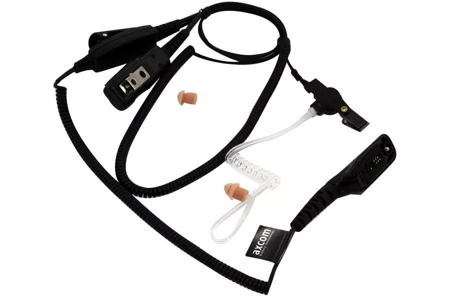 Schallschlauch-Headset 2 Kabel Bajonettanschluss Micro/PTT für Motorola MTP6650, MTP850FuG/S, DP3000