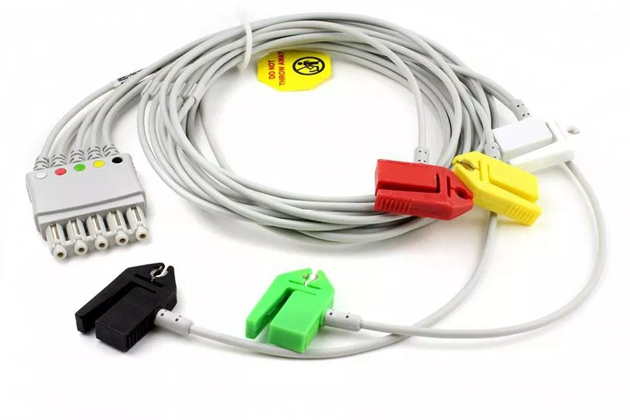 5-adriges EKG Kabel mit IEC Clip, wie Philips M1971A