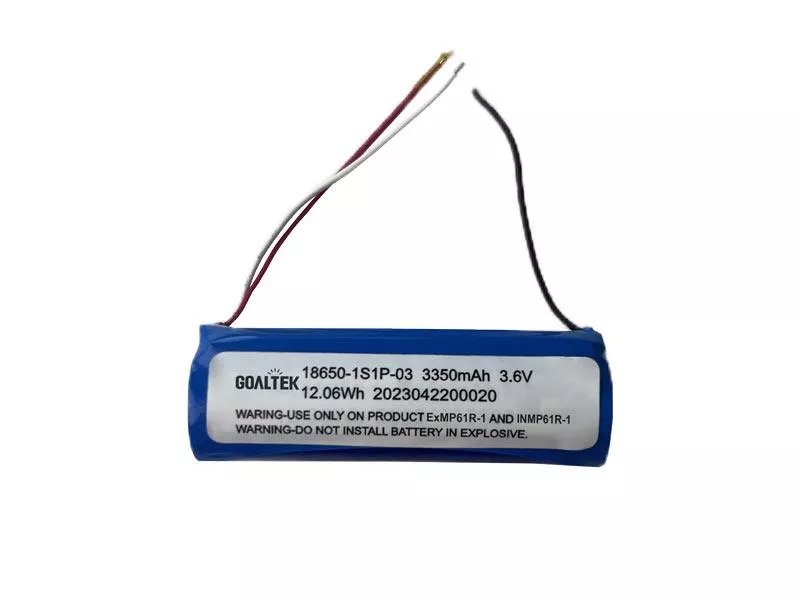 Li-Ion Akku-Zelle für explosionsgeschützte Stirnlampe EXMP61R-1 - 3,6V/3350mAh