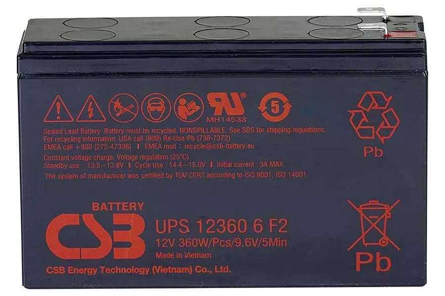 CSB Bleiakku UPS 123606 F2 - 12V 360W (+F2-F1)