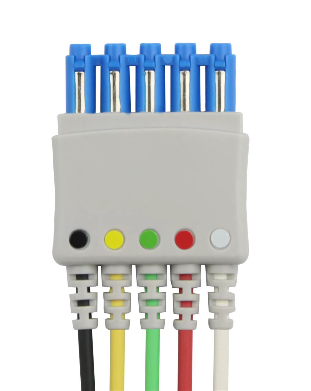 2x 5-adrige EKG Kabel wie Philips M1978A, Detailansicht blau