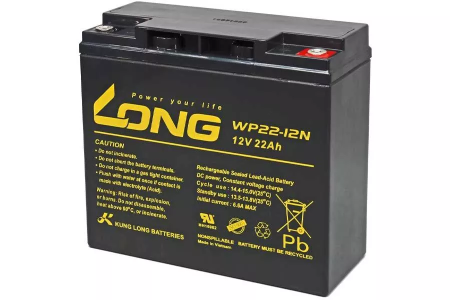 Long Bleiakku WP22-12N - 12V 22Ah - M6 Bolt