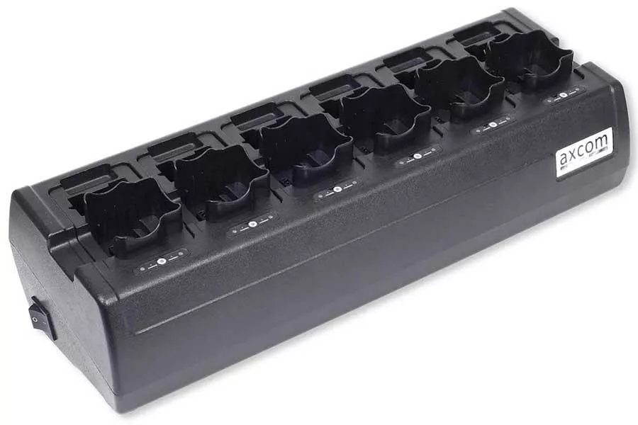 6+6-Stationen Ladegerät inkl. Adapter für Motorola MTP850, MTP850FuG