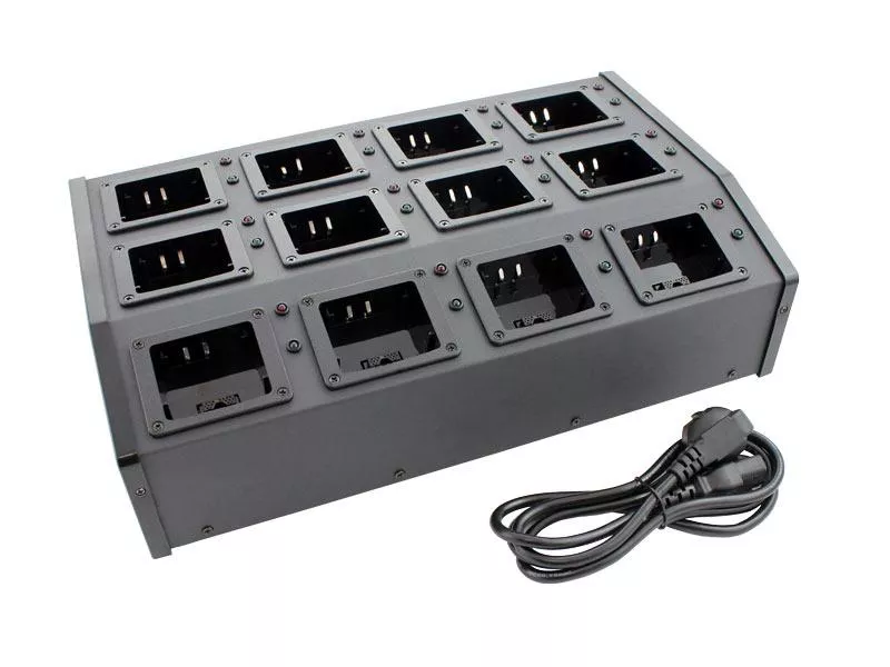 Ladegerät für 12 Motorola Funkgeräte MTP3550, MTP6650, MXP600