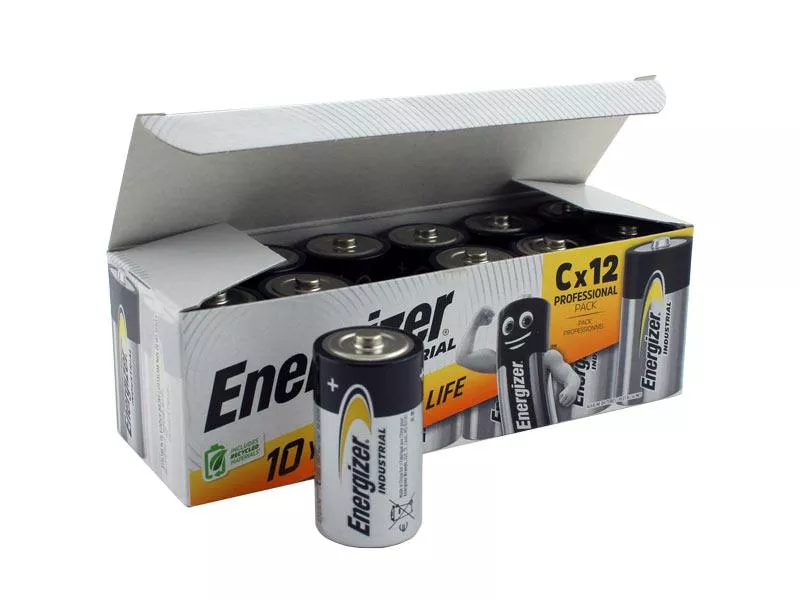 12 Stk. Batterien Energizer Industrial, Baby, C, LR 14, Alkaline
