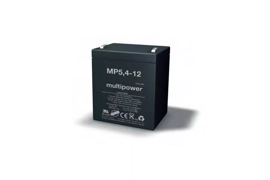 MULTIPOWER Bleiakku MP5,4-12 - 12V 5,4Ah 4,7mm Steckkontakte