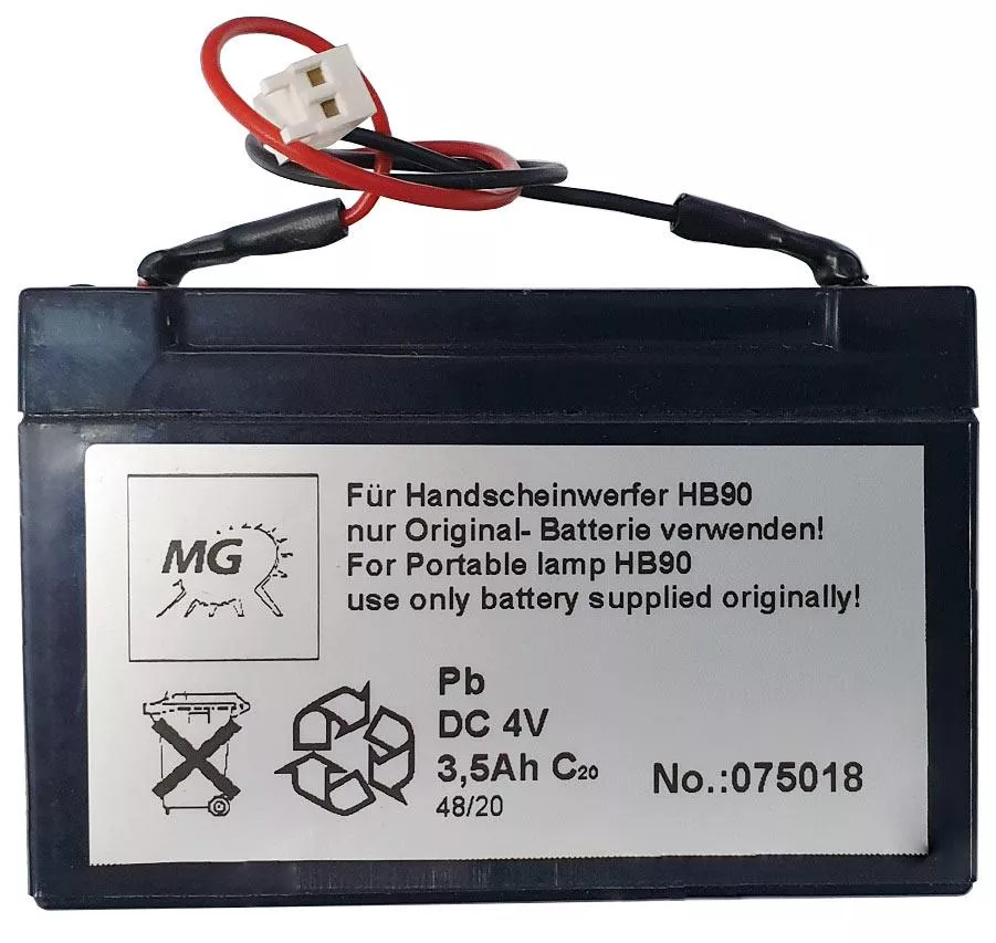 Bleiakku für Handscheinwerfer EISEMANN HB90 - 4V/3,5Ah (ORIGINAL)