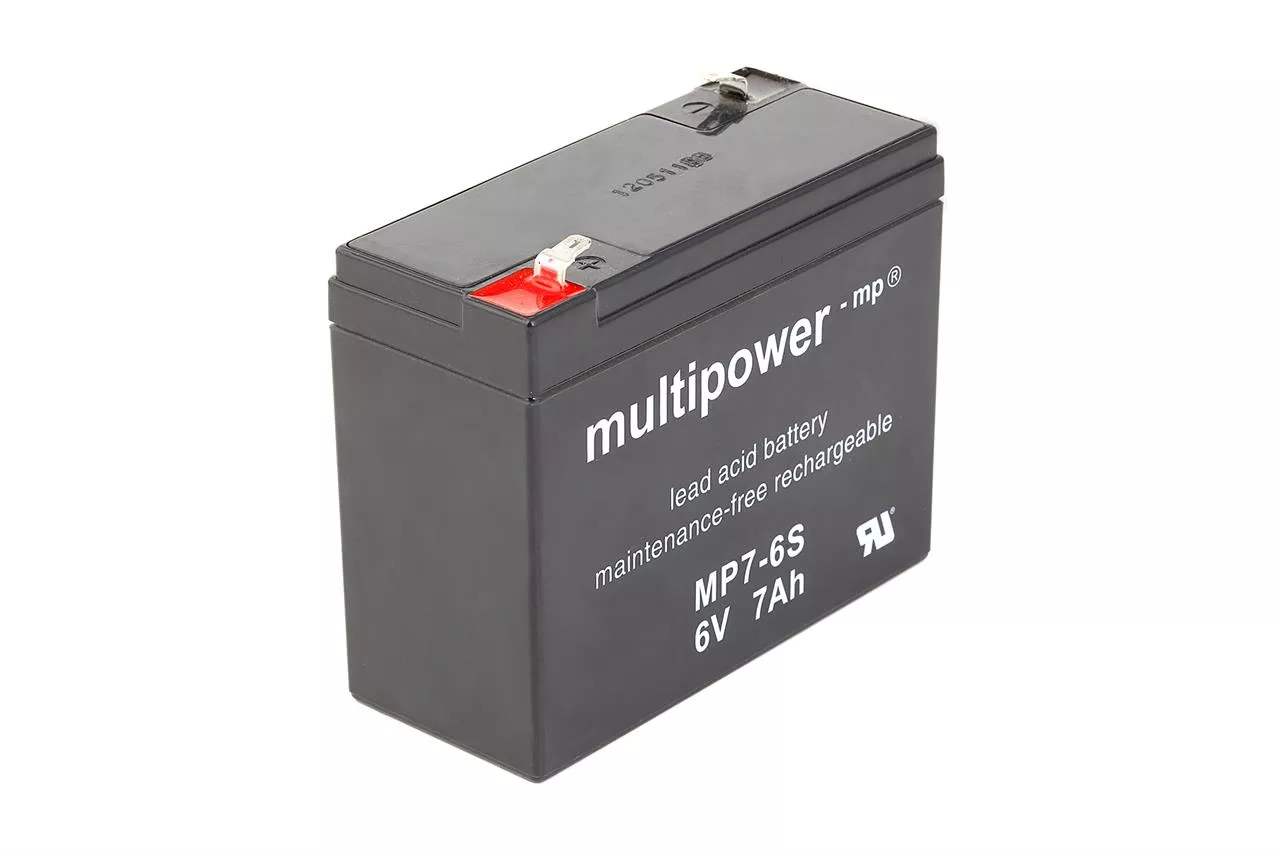 Multipower Bleiakku MP7-6S - 6V 7Ah (auch für Horizont Euro-Blitz)