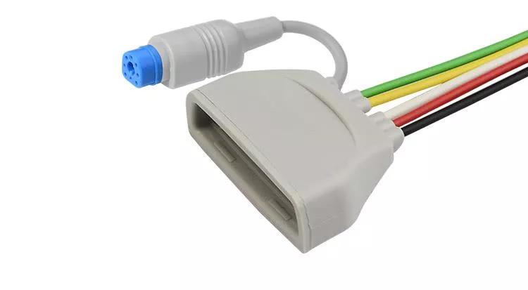 5-adriges EKG Kabel für Philips IntelliVue MX40, Detailansicht SpO2-Anschluss