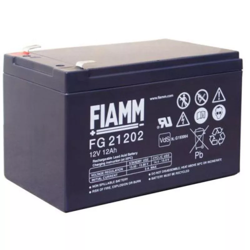 FIAMM Bleiakku FG21202 - 12V 12Ah (VDS) 6,3 mm Kontakte
