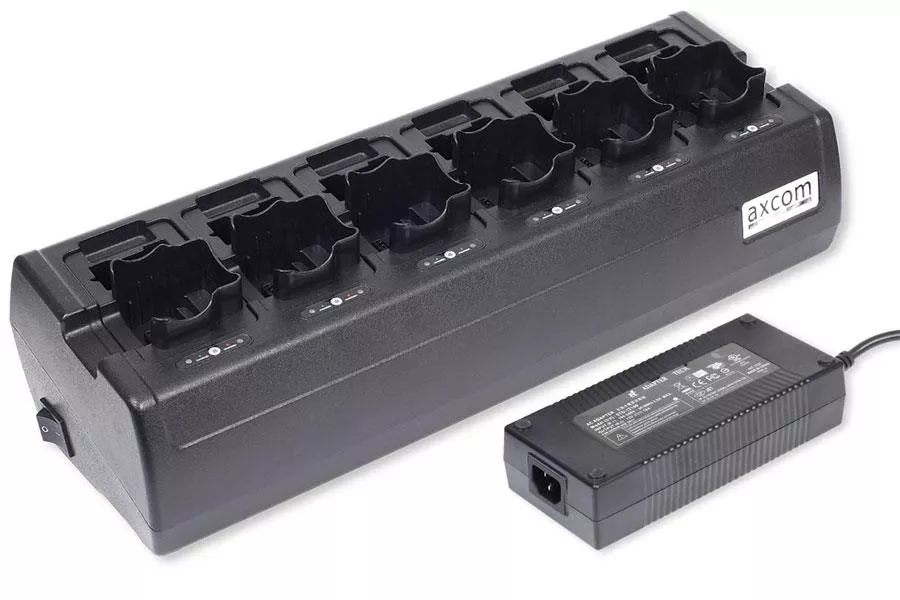 6+6-Stationen Ladegerät inkl. Adapter für Motorola MTP850EX