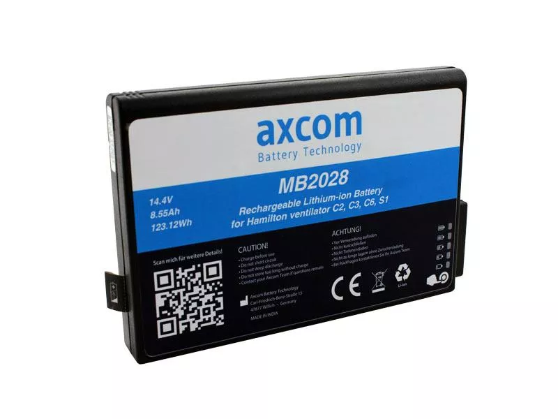 Li-Ion Akku für Hamilton Beatmungsgerät C2, C3, C6, S1, 14.4V/ 8,55AH