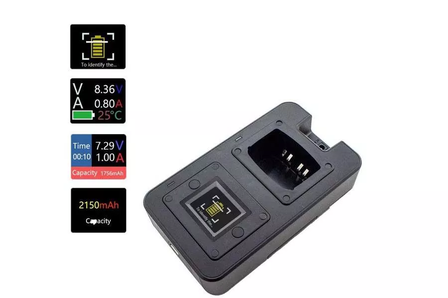 Tischladegerät für Motorola GP360 mit LCD-Anzeige