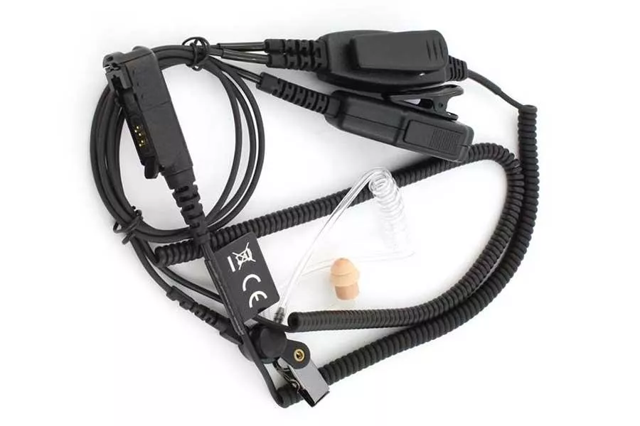 Schallschlauch-Headset 2 Kabel-Lösung für Motorola DP2400, DP2600, DP3441, MTP3100, MTP3200, MTP3250