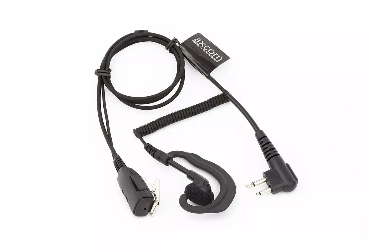 Flexi-Ohrhänger mit Mikro und PTT-Taste für Motorola GP300, CP040, DP1400, R2 Doppelklinkenstecker