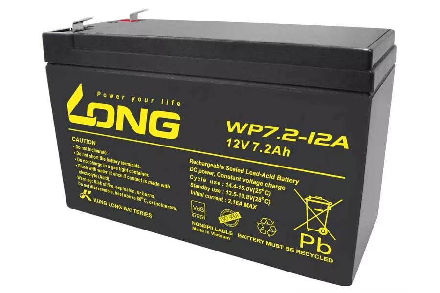 Long Bleiakku WP7.2-12A F2 - 12V 7,2Ah 6,3mm - VDS